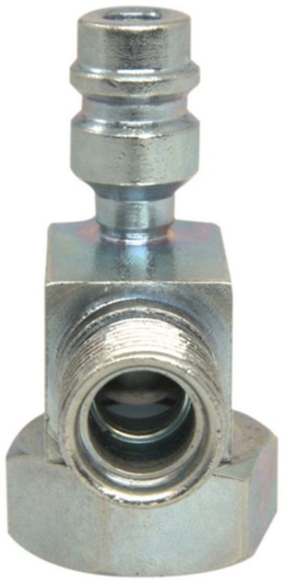 Four Seasons 18911 90 Degree Tube-O to Male Insert O-Ring with R134a Service Port, Steel, Service Valve