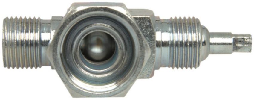 Four Seasons 18911 90 Degree Tube-O to Male Insert O-Ring with R134a Service Port, Steel, Service Valve