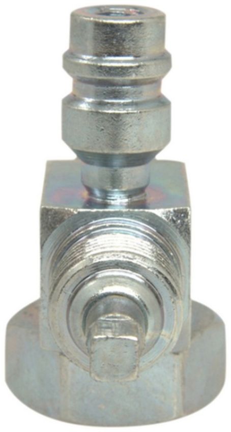Four Seasons 18911 90 Degree Tube-O to Male Insert O-Ring with R134a Service Port, Steel, Service Valve