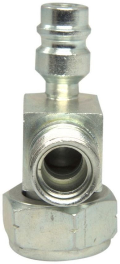 Four Seasons 18914 90 Degree Tube-O to Male Insert O-Ring with R134a Service Port, Steel, Service Valve