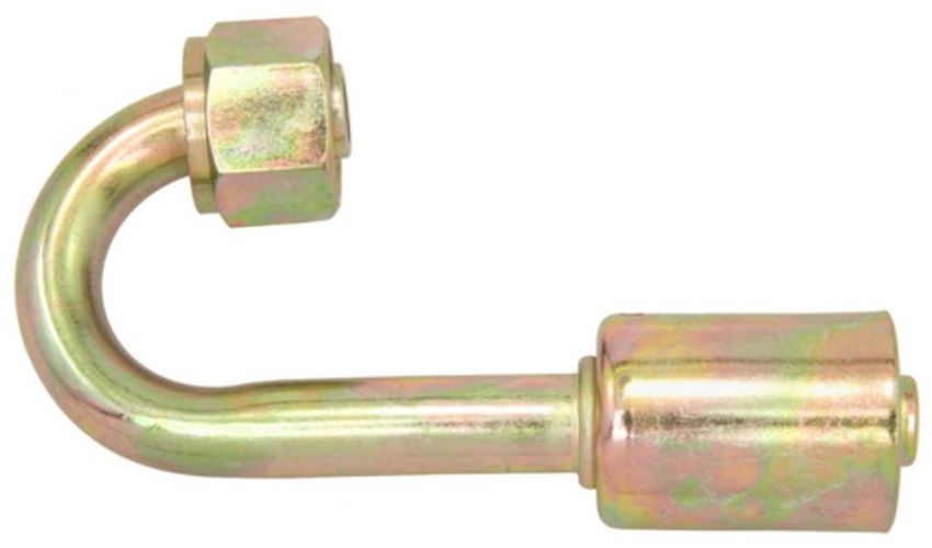 Four Seasons 18954 180 Degree Female O-Ring Long Pilot, Steel, Standard Diameter Beadlock A/C Fitting