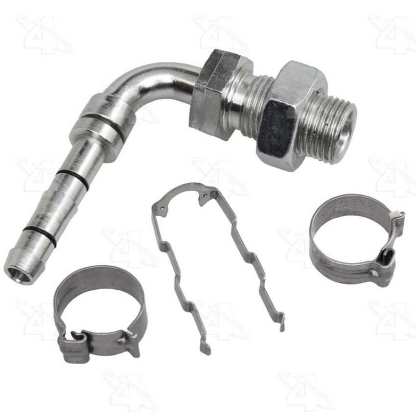 Four Seasons 19376 EZ Clip 90 Degree Male Insert O-Ring Bulkhead Hose Repair Fitting Kit