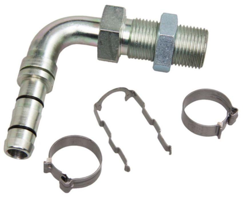 Four Seasons 19390 EZ Clip 90 Degree Male Insert O-Ring Bulkhead Hose Repair Fitting Kit