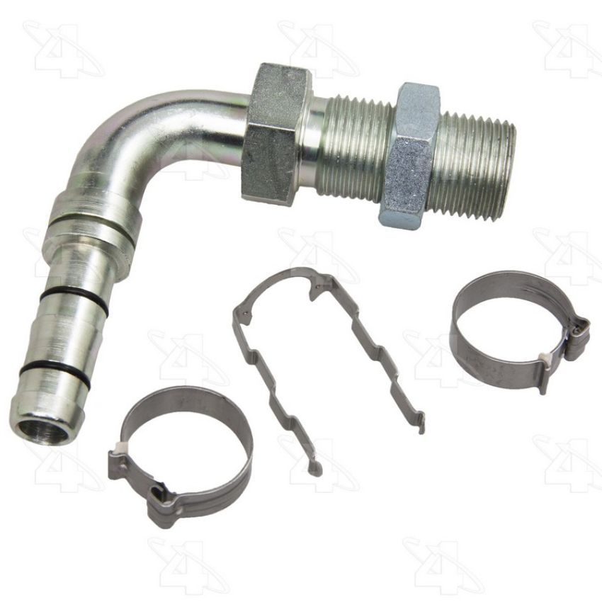 Four Seasons 19390 EZ Clip 90 Degree Male Insert O-Ring Bulkhead Hose Repair Fitting Kit