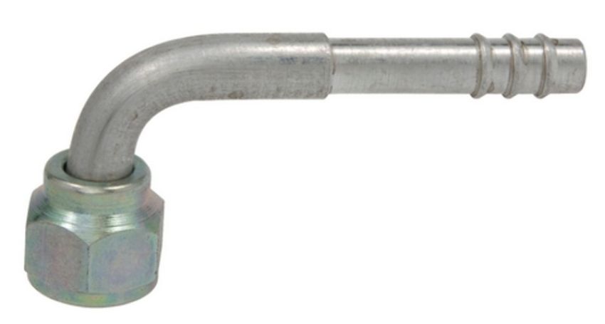 Four Seasons 2206 90 Degree Female O-Ring, Aluminum, Standard Diameter Barb and Clamp, A/C Fitting