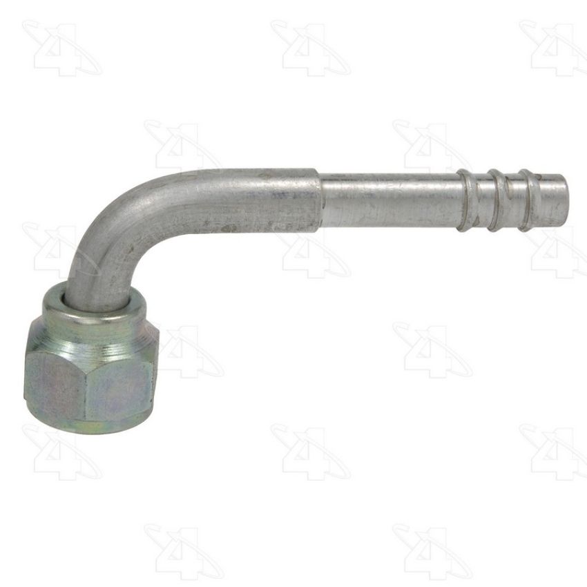 Four Seasons 2206 90 Degree Female O-Ring, Aluminum, Standard Diameter Barb and Clamp, A/C Fitting