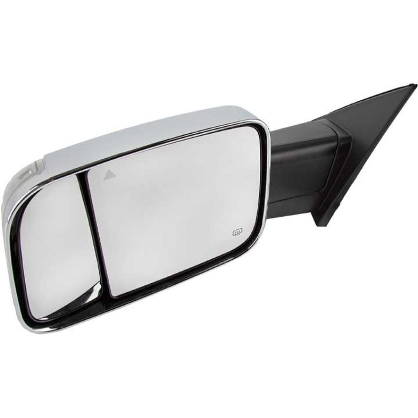 LT MIRROR OUTSIDE REAR VIEW W/TOWING PKG; W/BSD; W/O MEMORY; CHROME TRIM RAM 1500 19-C