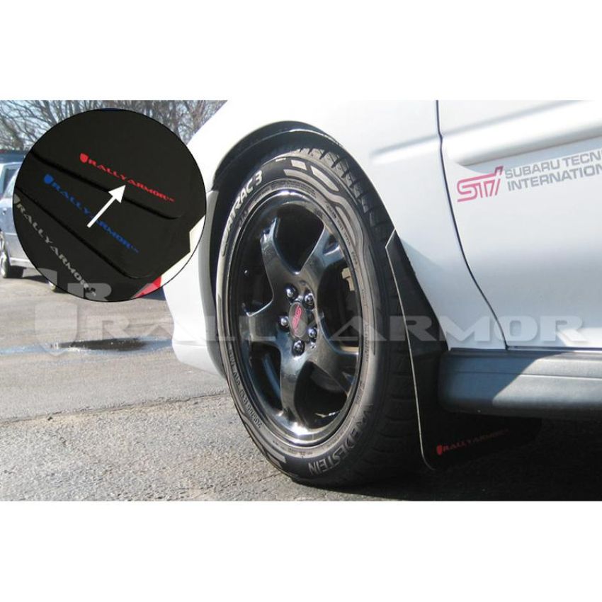 Rally Armor MF2-UR-BLK/RD Black Mud Flap/Red Logo