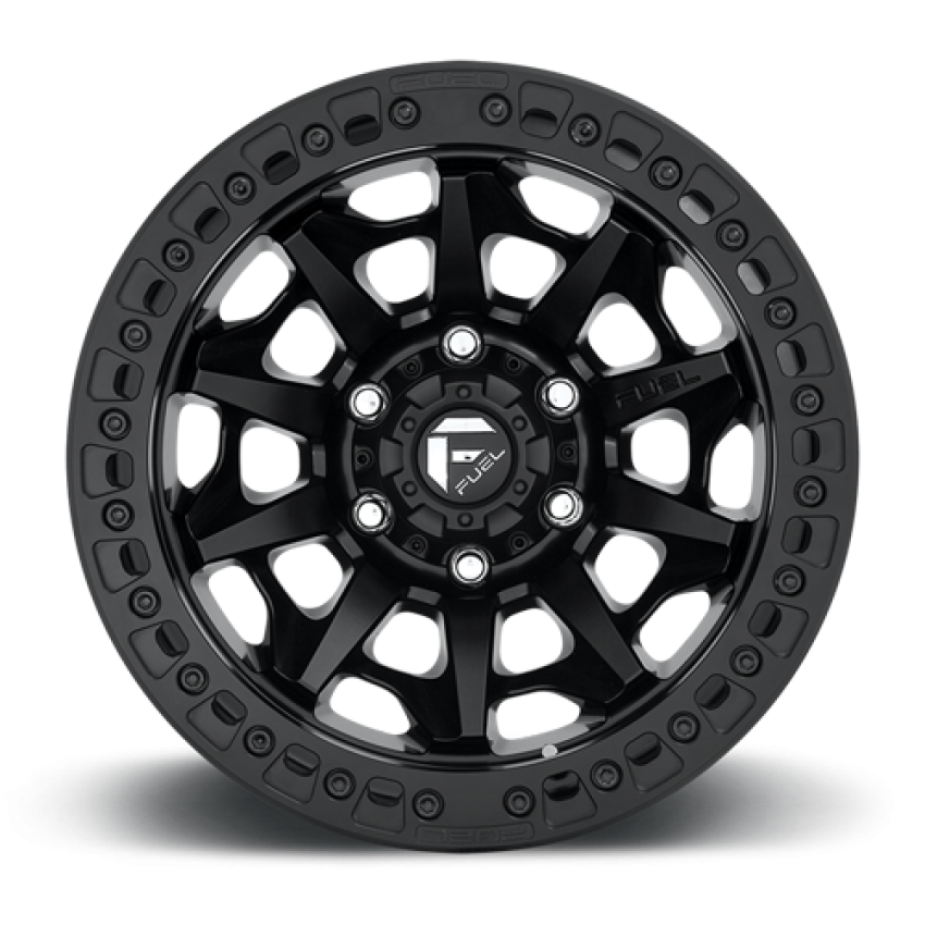 Aluminum Wheels 17X9 Covert Beadlock D114 5 On 127 Matte Black 71.5 Bore -38 Offset Multi Spoke Fuel Off Road Wheels