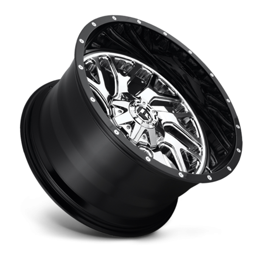 Aluminum Wheels 20X10 Triton D211 8 On 165.1 Chrome/Gloss Black Lip 125.1 Bore -19 Offset Mesh Spoke Fuel Off Road Wheels