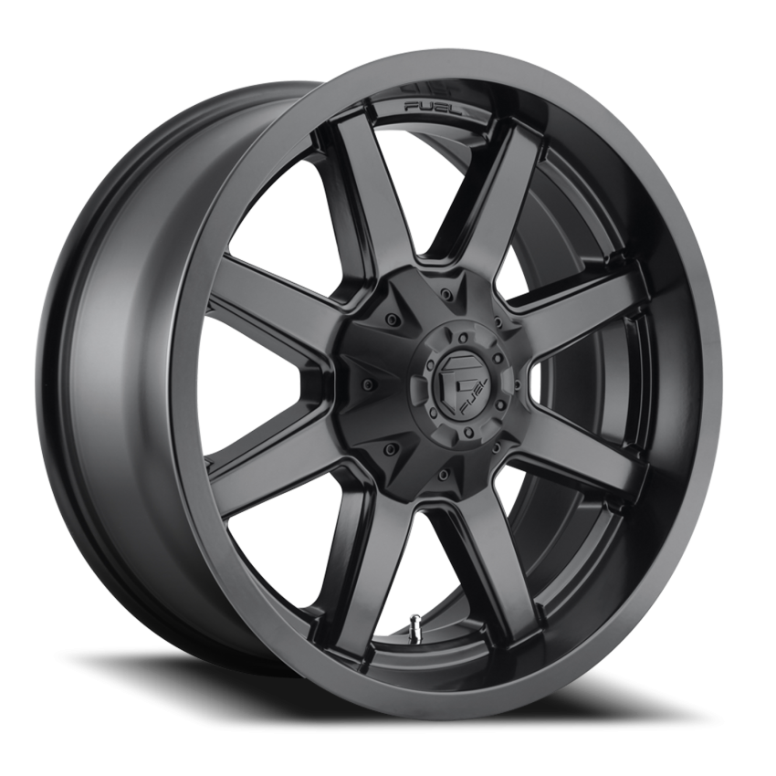 Aluminum Wheels 20X10 Maverick D436 8 On 165.1 Satin Black 125.1 Bore -18 Offset 8 Spoke Fuel Off Road Wheels