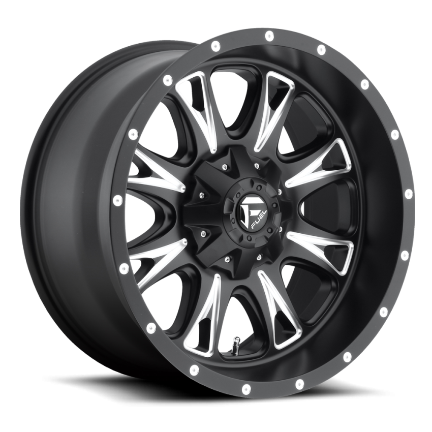 Aluminum Wheels 18X9 Throttle D513 8 On 165.1 Black Milled 125.2 Bore 20 Offset Fuel Off Road Wheels