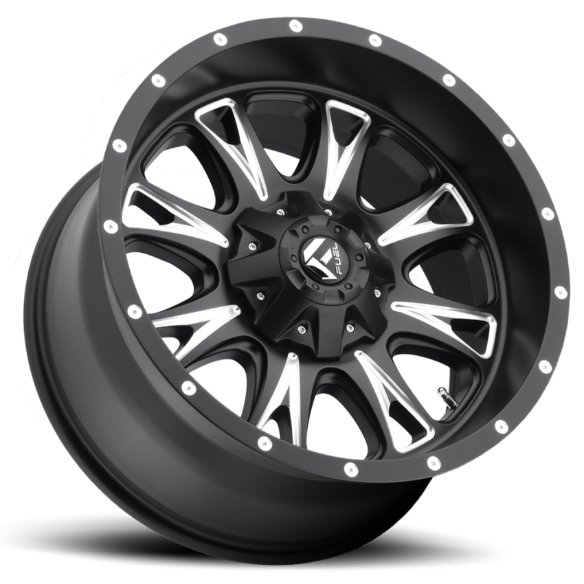Aluminum Wheels 20X10 Throttle D513 8 On 165.1 Black Milled 125.2 Bore -12 Offset Fuel Off Road Wheels