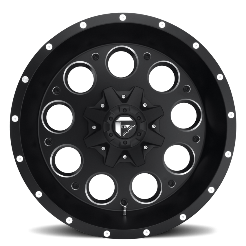 Aluminum Wheels 15X8 Revolver D525 5 On 120.7/5 On 127 Matte Black/Milled 78.1 Bore -18 Offset Fuel Off Road Wheels