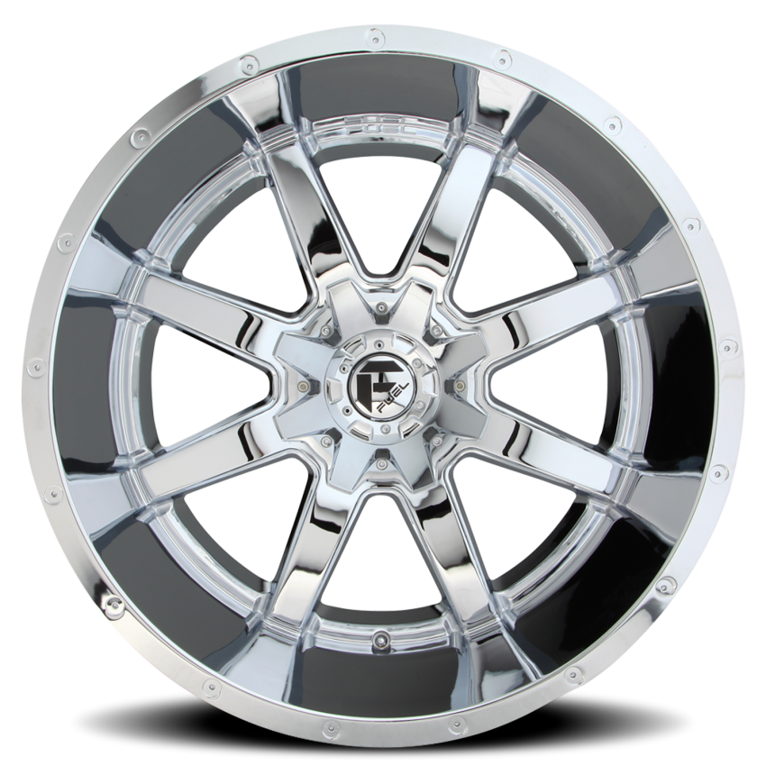 Aluminum Wheels 20X10 Maverick D536 8 On 165.1 Chrome 125.2 Bore -18 Offset Fuel Off Road Wheels