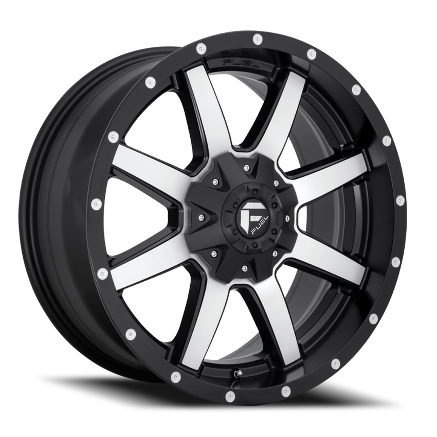 Aluminum Wheels 18X9 Maverick D537 6 On 135/6 On 139.7 Black Machined 106.4 Bore -12 Offset Fuel Off Road Wheels