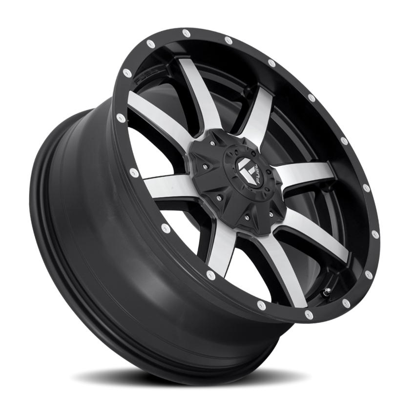 Aluminum Wheels 20X10 Maverick D537 8 On 165.1 Black Machined 125.2 Bore -18 Offset Fuel Off Road Wheels