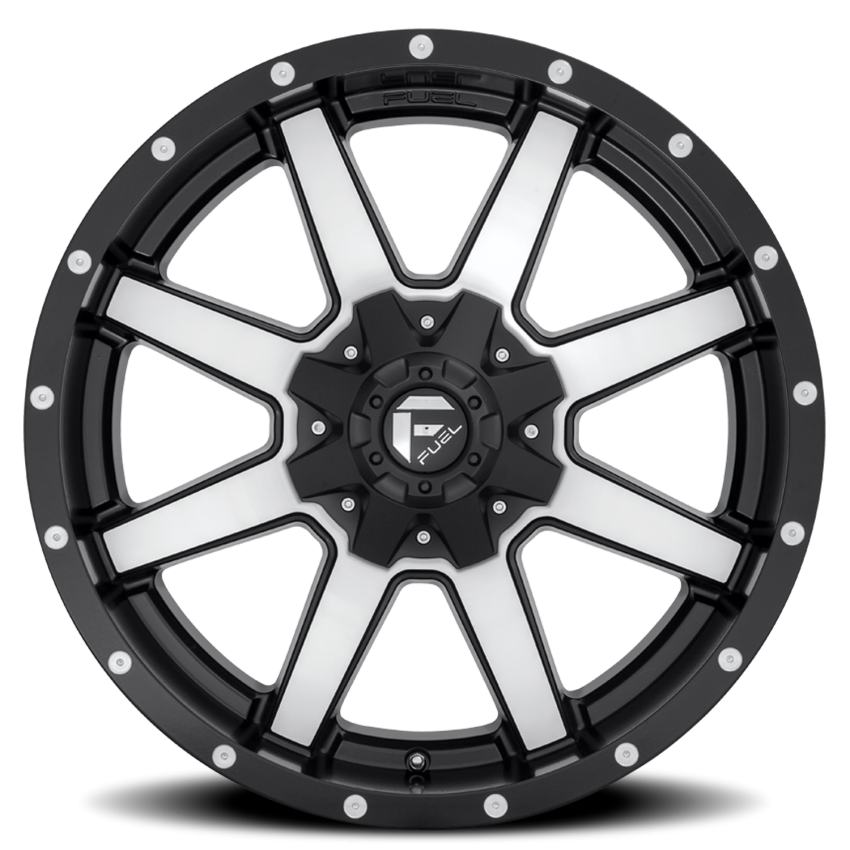 Aluminum Wheels 20X10 Maverick D537 8 On 165.1 Black Machined 125.2 Bore -18 Offset Fuel Off Road Wheels