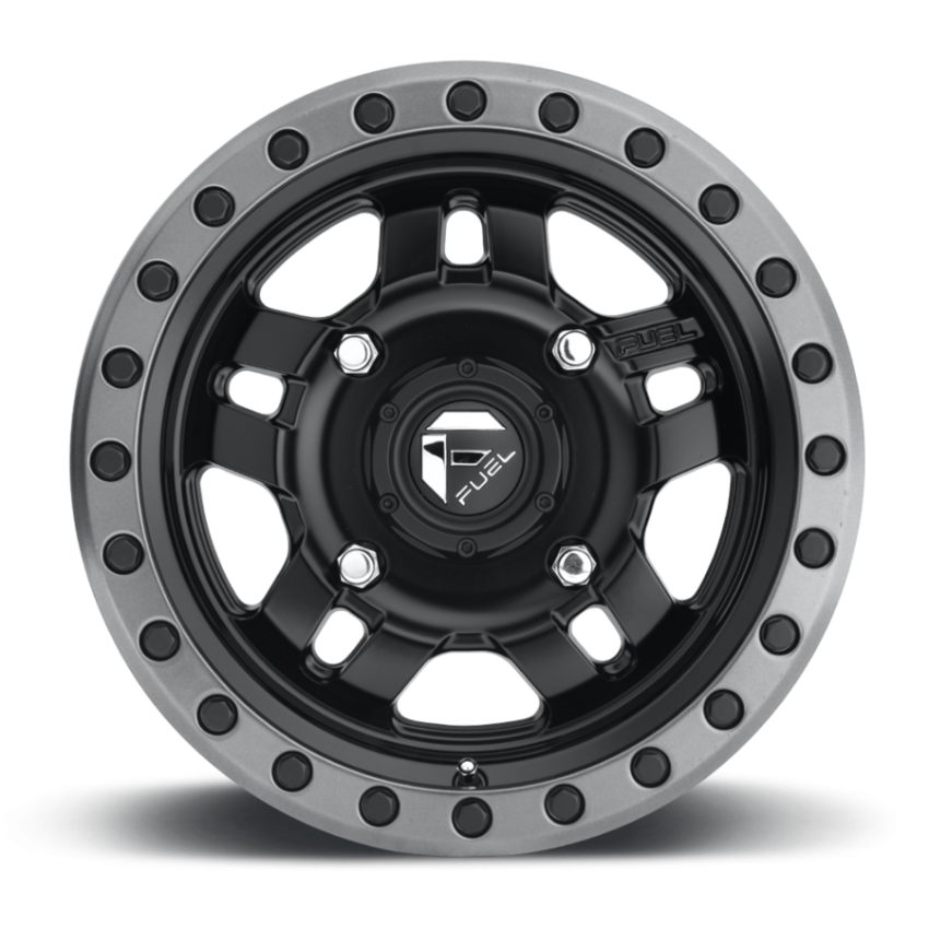 Aluminum Wheels 14X7 Anza UTV D557 4 On 156 Matte Black Beadlock 132 Bore 38 Offset 5 Spoke Fuel Off Road Wheels