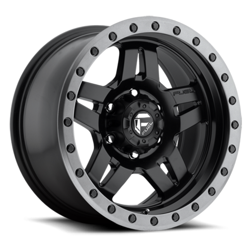 Aluminum Wheels 18X9 Anza D557 6 On 139.7 Matte Black 106.1 Bore 19 Offset 5 Spoke Fuel Off Road Wheels