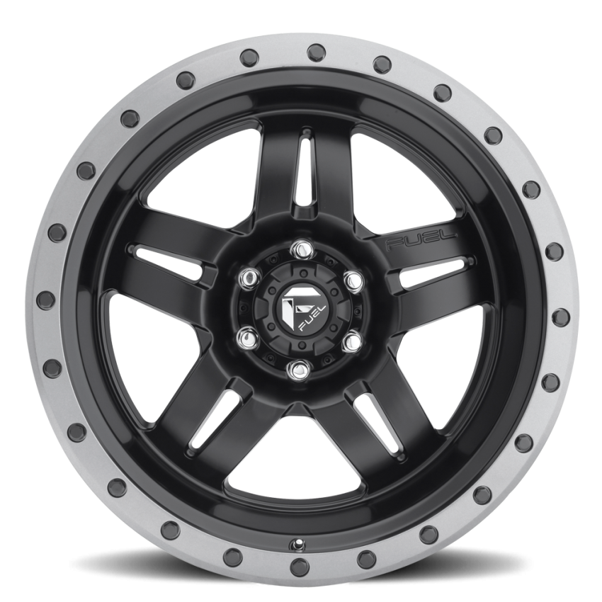 Aluminum Wheels 20X9 Anza D557 6 On 139.7 Matte Black 106.1 Bore 19 Offset 5 Spoke Fuel Off Road Wheels