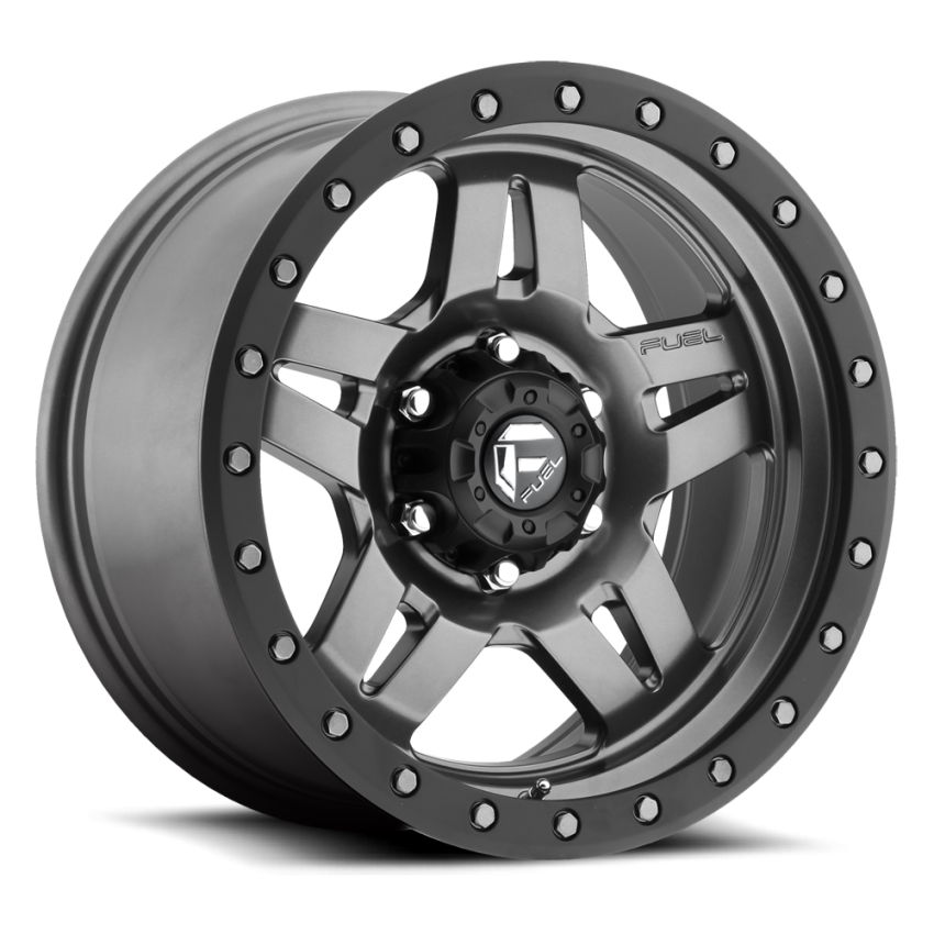 Aluminum Wheels 18X9 Anza D558 5 On 150 Matte Gunmetal Gray 110.3 Bore 20 Offset 5 Spoke Fuel Off Road Wheels