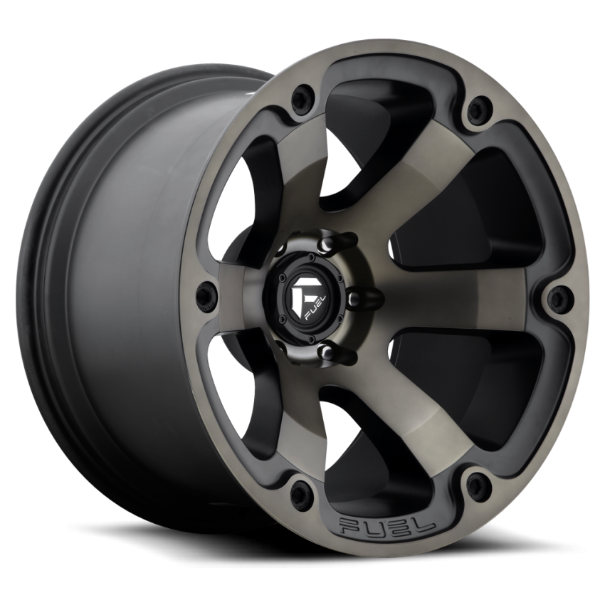 Aluminum Wheels 20X10 Beast D564 6 On 139.7 Matte Black/Machined Dark Tint 108 Bore -18 Offset 6 Spoke Fuel Off Road Wheels