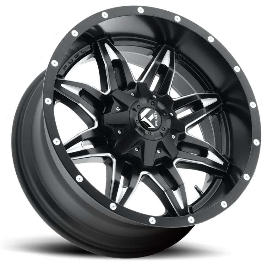 Aluminum Wheels 20X10 Lethal D567 5 On 114.3/5 On 127 Matte Black/Milled 78.1 Bore -24 Offset Fuel Off Road Wheels