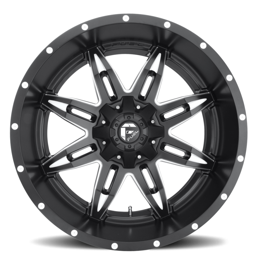 Aluminum Wheels 20X9 Lethal D567 5 On 139.7/5 On 150 Matte Black Milled 110.3 Bore 1 Offset Fuel Off Road Wheels