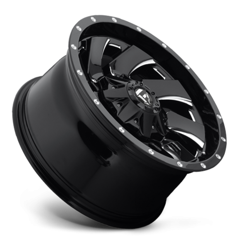 Aluminum Wheels 22X12 Cleaver D574 8 On 170 Gloss Black Milled 125.1 Bore -44 Offset 8 Spoke Fuel Off Road Wheels