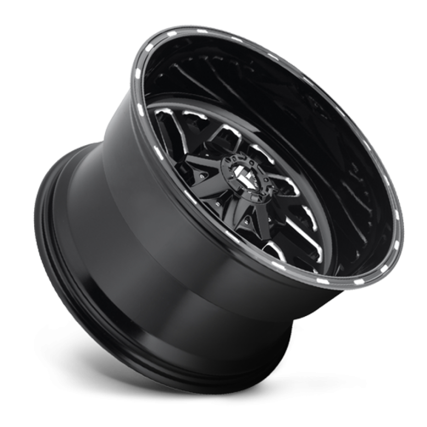 Aluminum Wheels 20X10 Triton D581 5 On 114.3/5 On 127 Gloss Black/Milled 78.1 Bore -18 Offset Mesh Spoke 40 Lbs Fuel Off Road Wheels