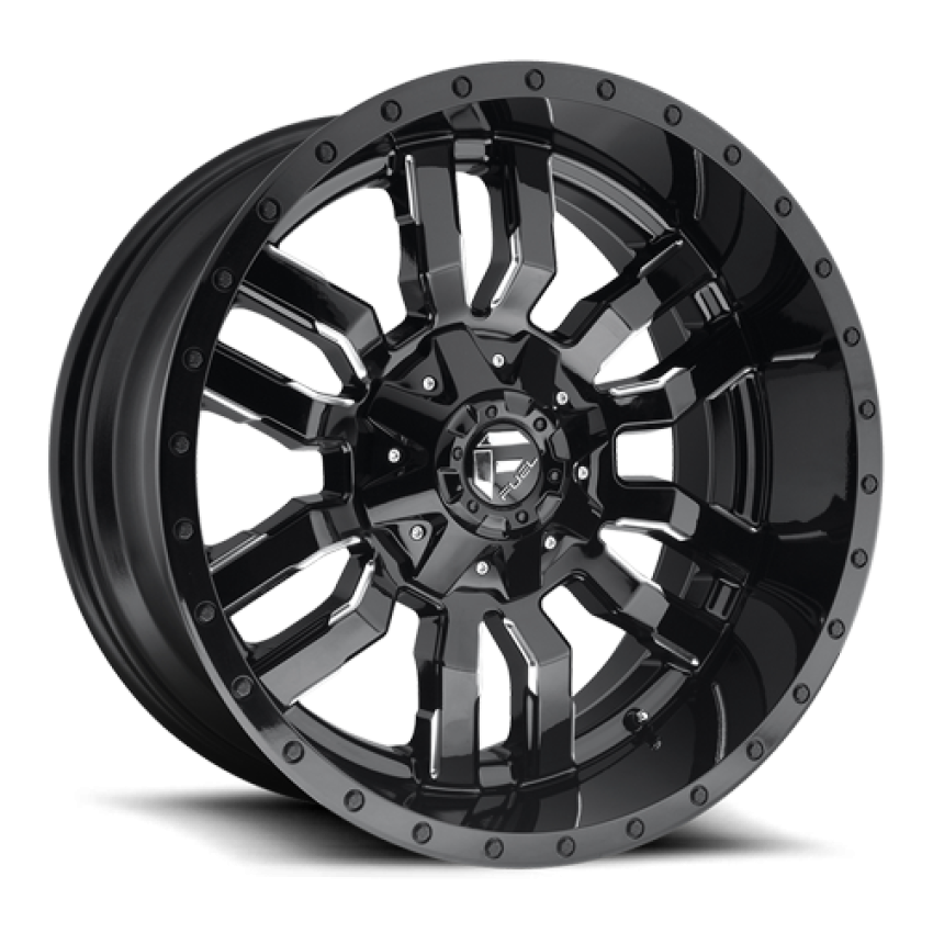 Aluminum Wheels 17X9 Sledge D595 5 On 114.3/5 On 127 Gloss Black/Milled 78.1 Bore -12 Offset Fuel Off Road Wheels