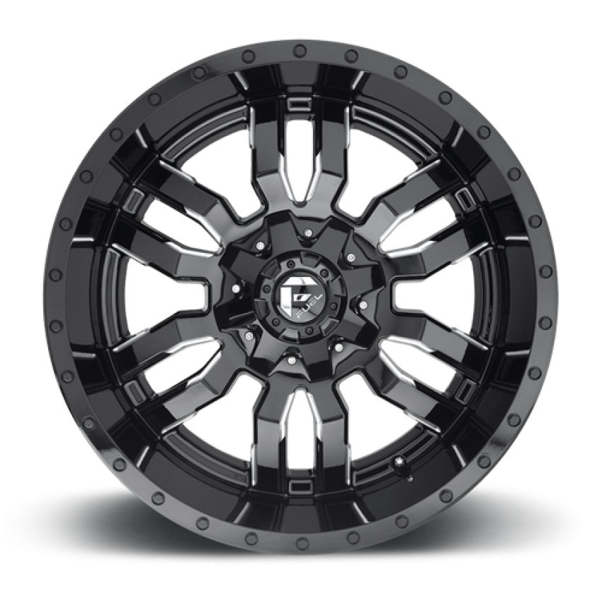 Aluminum Wheels 18X9 Sledge D595 5 On 114.3/5 On 127 Gloss Black/Milled 78.1 Bore -12 Offset Fuel Off Road Wheels