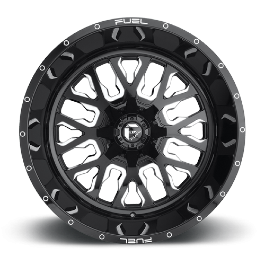 Aluminum Wheels 22X10 Stroke D611 6 On 135/6 On 139.7 Gloss Black Milled 106.1 Bore -19 Offset Fuel Off Road Wheels