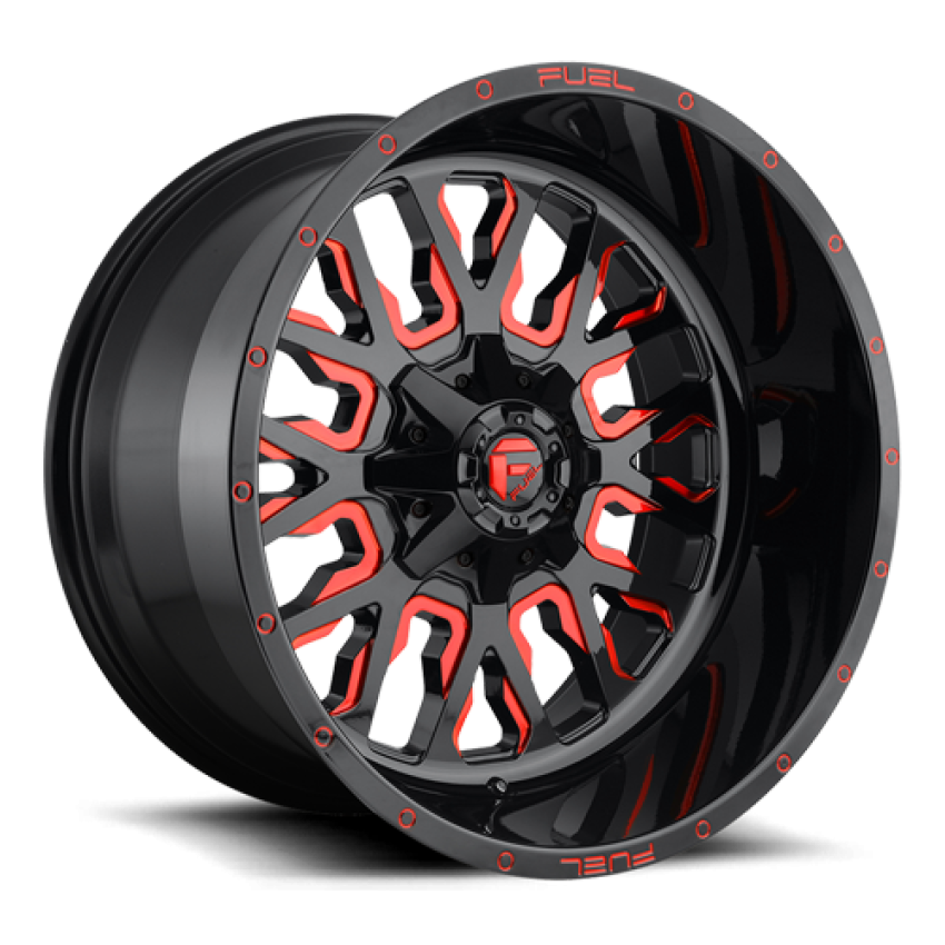 Aluminum Wheels 20X10 Stroke D612 6 On 135/6 On 139.7 Gloss Red Milled 106.1 Bore -19 Offset Fuel Off Road Wheels