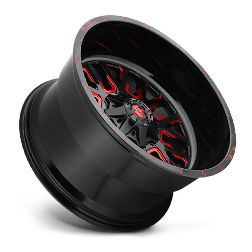 Aluminum Wheels 20X10 Stroke D612 6 On 135/6 On 139.7 Gloss Red Milled 106.1 Bore -19 Offset Fuel Off Road Wheels