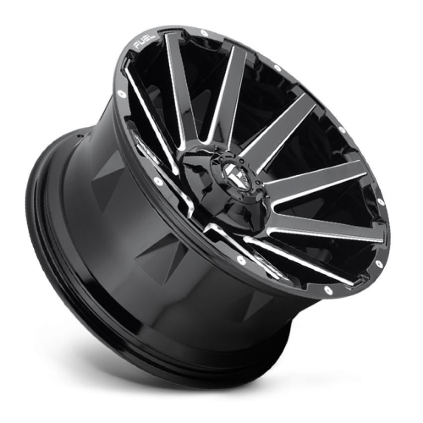 Aluminum Wheels 20X9 Contra D615 5 On 139.7/5 On 150 Gloss Black/Milled 110.3 Bore 20 Offset Multi Spoke Fuel Off Road Wheels