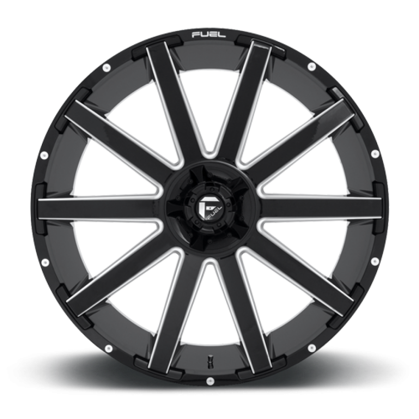 Aluminum Wheels 20X10 Contra D616 5 On 114.3/5 On 127 Matte Black/Milled 78.1 Bore -18 Offset Multi Spoke Fuel Off Road Wheels