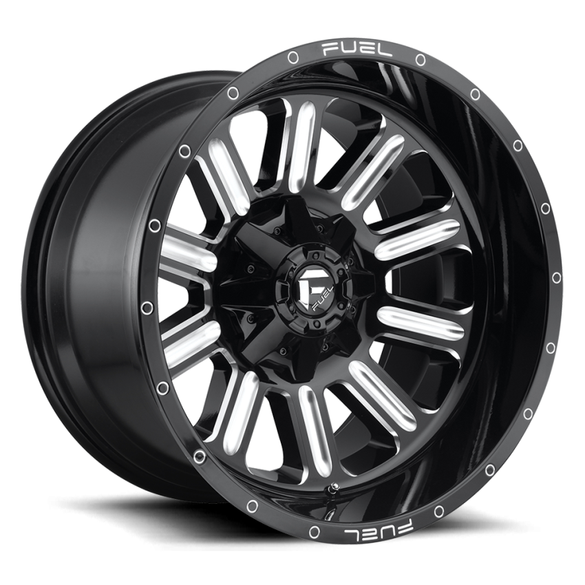 Aluminum Wheels 20X10 Hardline D620 8 On 165.1 Gloss Black Milled 125.2 Bore -18 Offset Fuel Off Road Wheels
