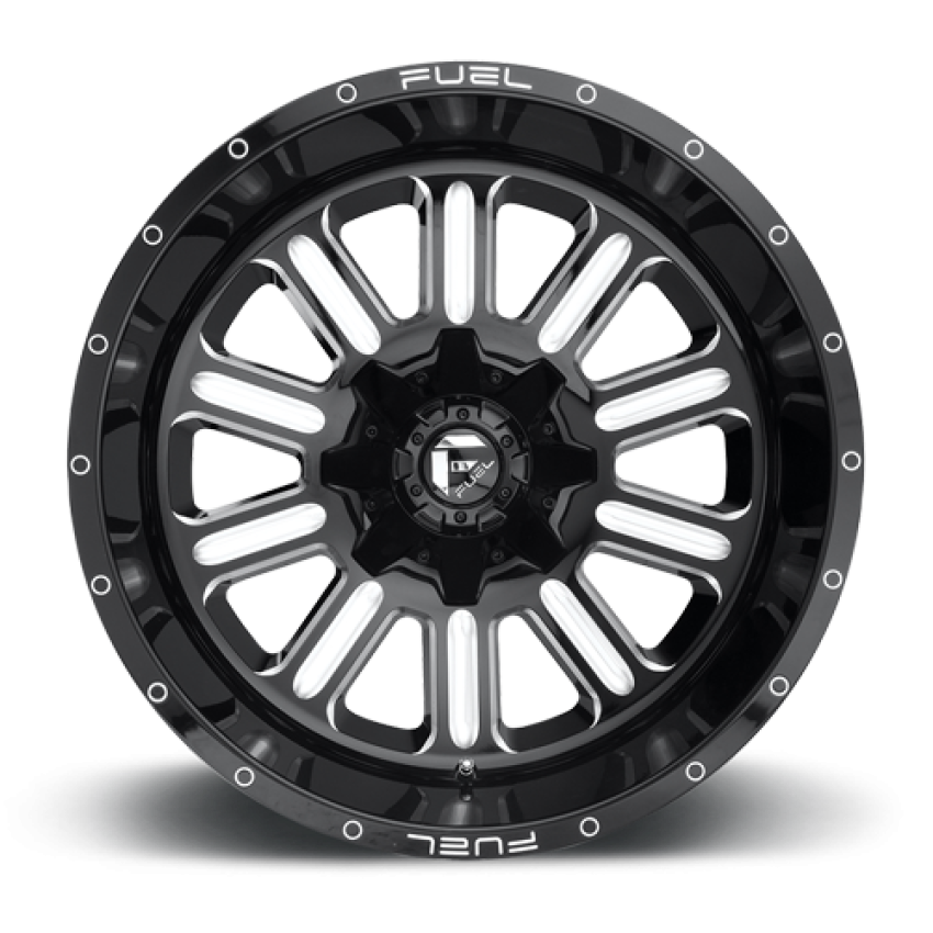 Aluminum Wheels 20X10 Hardline D620 8 On 165.1 Gloss Black Milled 125.2 Bore -18 Offset Fuel Off Road Wheels