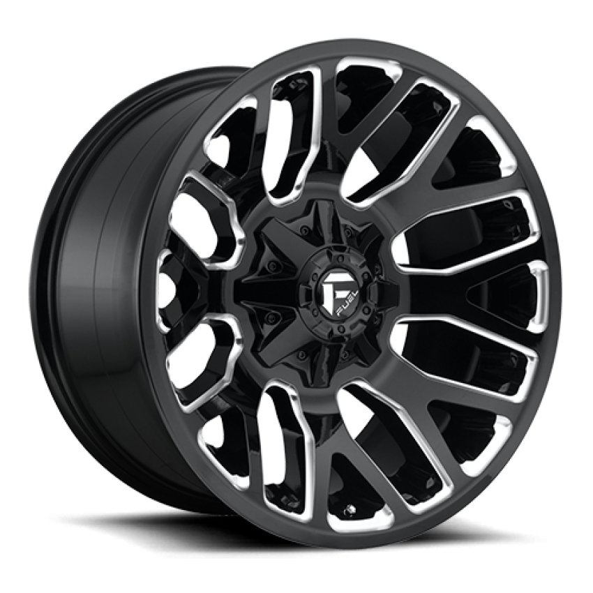 Aluminum Wheels 20X9 Warrior D623 5 On 114.3/5 On 127 Gloss Black/Milled 78.1 Bore 20 Offset Fuel Off Road Wheels