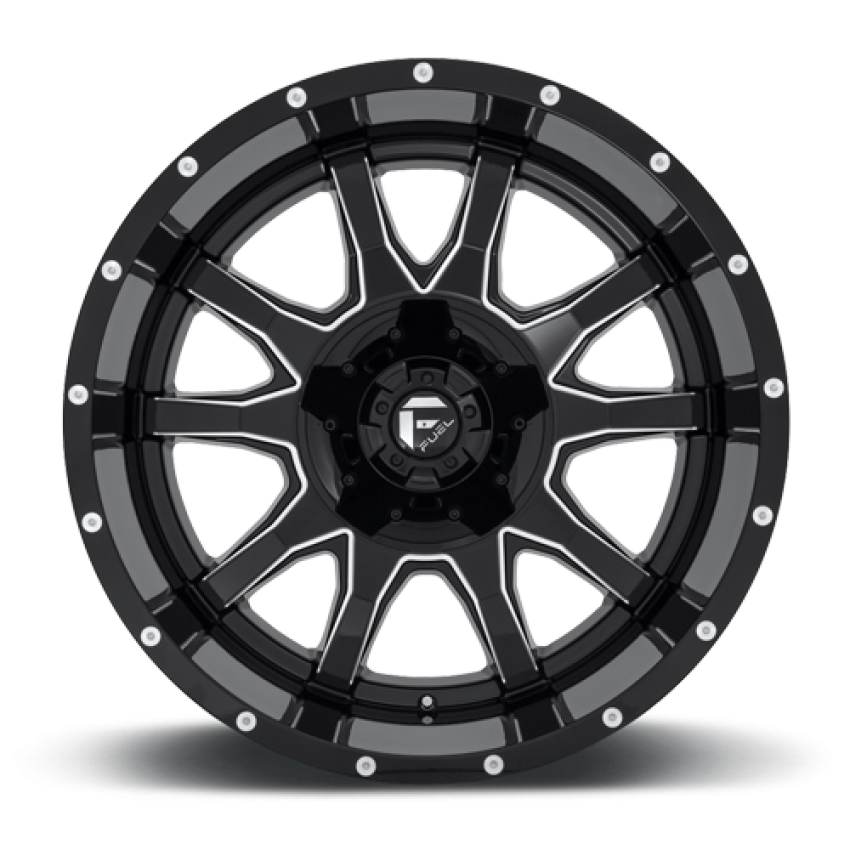 Aluminum Wheels 20X10 Vandal D627 5 On 114.3/5 On 127 Gloss Black/Milled 78.1 Bore -18 Offset 3.4 Lip Fuel Off Road Wheels