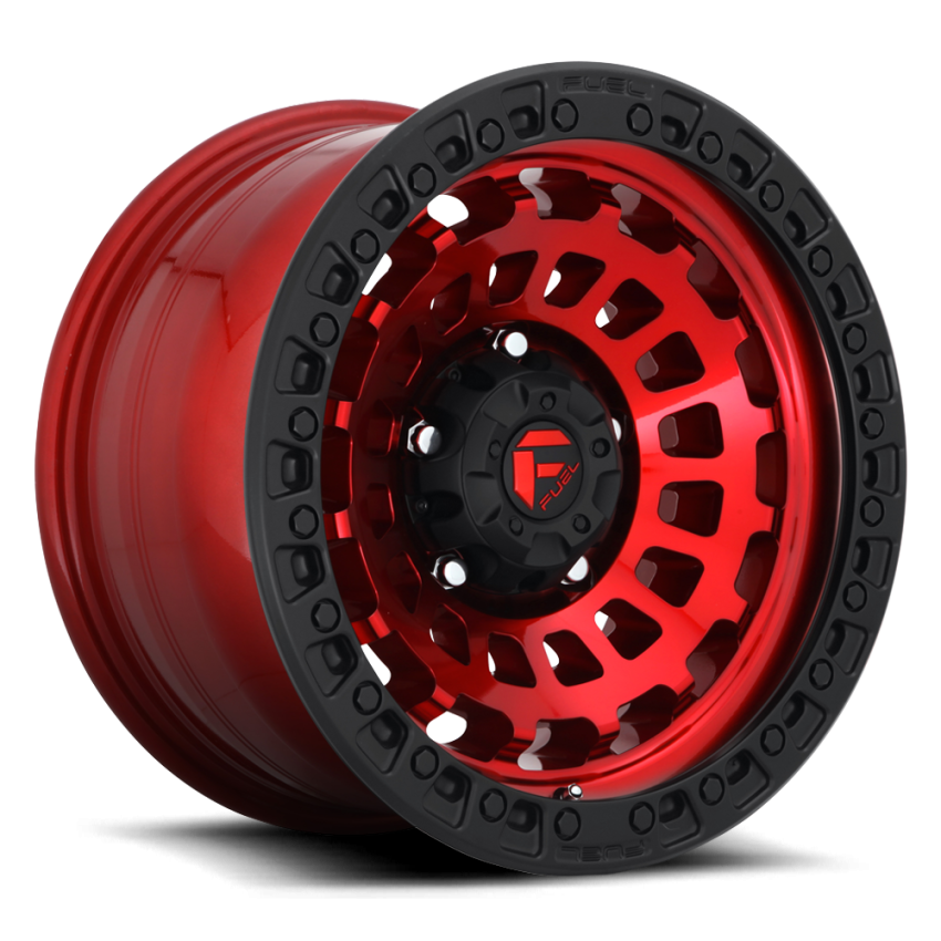 Aluminum Wheels 18X9 Zephyr D632 8 On 180 Candy Red W/Matte Black Ring 124.2 Bore -12 Offset Fuel Off Road Wheels
