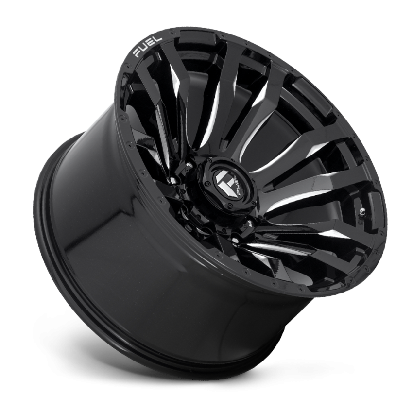 Aluminum Wheels 18X9 Blitz D673 8 On 180 Gloss Black Milled 124.2 Bore -12 Offset Multi Spoke Fuel Off Road Wheels