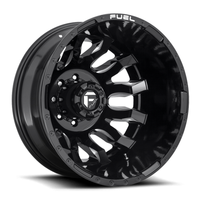 Dually Wheels 20X8.25 Blitz Dually D673 8 On 165.1 Gloss Black Milled 121.5 Bore -240 Offset Multi Spoke Outer Dually Fuel Off Road Wheels