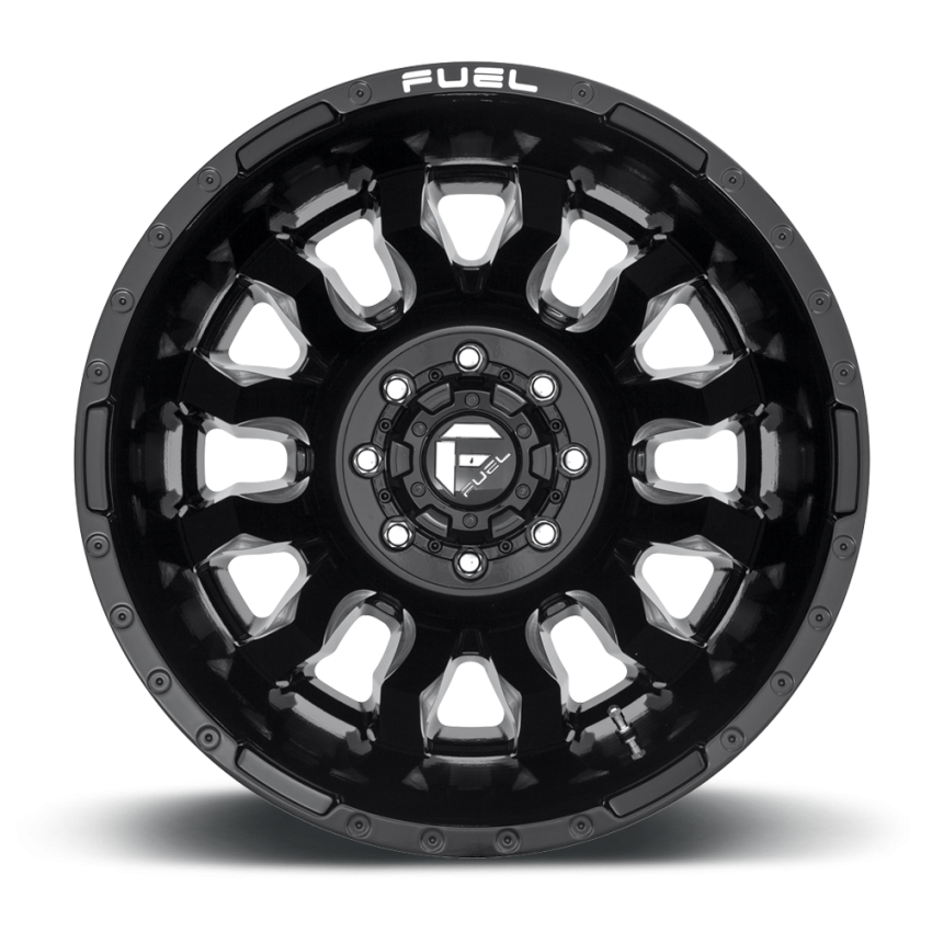 Dually Wheels 20X8.25 Blitz Dually D673 8 On 210 Gloss Black Milled 154.3 Bore -246 Offset Multi Spoke Outer Dually Fuel Off Road Wheels