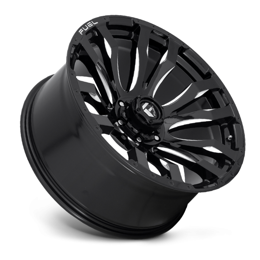 Aluminum Wheels 20X9 Blitz D673 5 On 150 Gloss Black Milled 110.1 Bore 20 Offset Multi Spoke 0 Lip Fuel Off Road Wheels