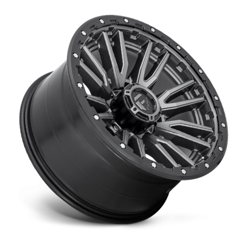 Aluminum Wheels 20X10 Rebel D680 8 On 165.1 Matte Gunmetal Gray Black Bead Ring 125.2 Bore -18 Offset Fuel Off Road Wheels