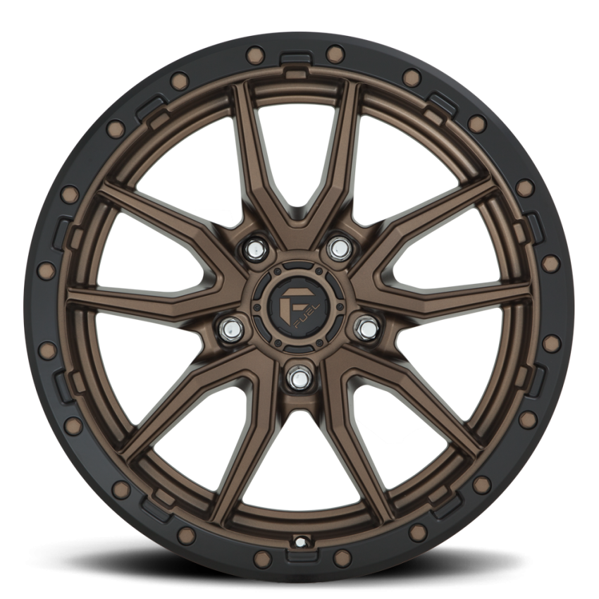 Aluminum Wheels 18X9 Rebel D681 5 On 150 Matte Bronze Black Bead Ring 110.2 Bore 20 Offset Fuel Off Road Wheels