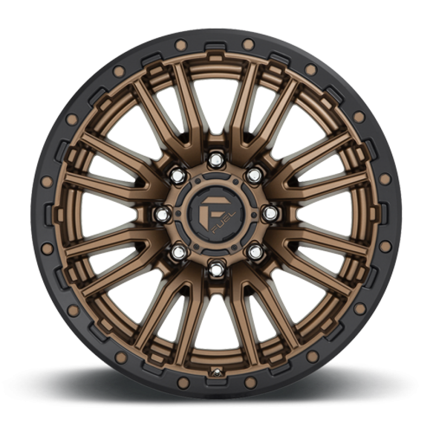 Aluminum Wheels 20X9 Rebel D681 8 On 180 Matte Bronze Black Bead Ring 124.3 Bore 1 Offset Fuel Off Road Wheels